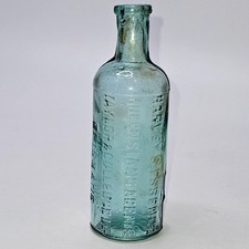 Antique Aqua Glass Bottle Harveys Essence Queensland Embossed Brisbane RARE picture