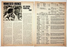 Minnesota Vikings 1976 NFL Season NFC Central Prediction Magazine Page Fran picture