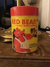 RED BEAR Vintage Swedish Copper & Brass Polish RODA BJORN picture