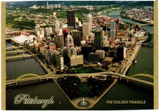 Postcard - Aerial view of downtown Pittsburgh, Pennsylvania. picture