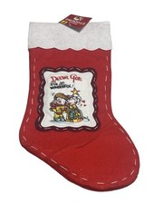 Dear God Kids Chistmas Stocking DEAR GOD It’s So Wonderful Red White 19” picture