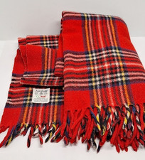 Vintage Faribo Faribault Plaid Blanket Throw Pure Wool Size 50