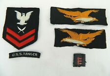 RARE Set of 5 VINTAGE UNITED STATES NAVY WWII Patches U.S.S. Ranger Ship picture