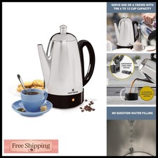 West Bend 54159 Electric Percolator Coffee Maker 12-Cup Silver picture