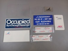 Vintage Lot Of 7 Piedmont Airlines Advertising & Memorabilia Ephemera  Seat Sign picture
