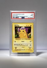 1999 POKEMON PIKACHU BASE SET SHADOWLESS RED CHEEKS #58 PSA 9 picture