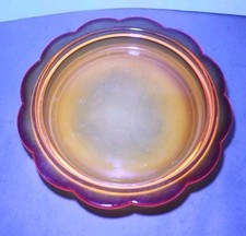 Vtg. MCM LE Smith AMBERINA Cadiam MOON STAR Art Glass Round Covered DISH Cheese picture