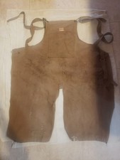 Vintage Finck’s Red Bar Split Leg Work Apron carhartt RARE Pig Face Buttons picture