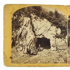 Hoosac Tunnel East Entrance Stereoview c1870 Construction Massachusetts A2102 picture