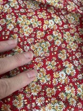 Vintage Cotton Daisies 3 yds  Fabric, Flowers picture