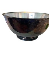 Vintage Oneida Silver Plated 8” Paul Revere Footed Bowl Engraved Tarnished HHP picture