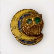Vintage GF Dramatic Order Knights Khorassan Screwback DOKK Masonic Cat Pin picture