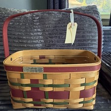 NEW LONGABERGER 2008 WRAP IT UP BASKET W/ LINER, PROTECTOR & TIE ON  picture