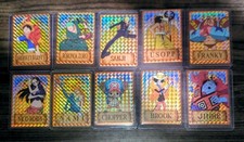 One Piece Lot Of 10 Holo Sticker Cards Series 2 Featuring Straw Hat Crew picture