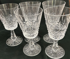 Waterford Kenmare Cut Crystal Water Goblets Set of 5, Vintage 1960s picture