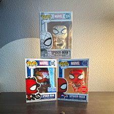 Funko Pop Marvel Spider-Man Vinyl Mixed Lot (3) #1454 #1525 #1574 GameStop picture