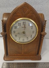Ingraham Sentinel SSC2 Gothic Cathedral Electric Mantel Clock 1930s UPGRADED picture