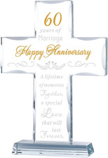 60Th Anniversary Cross Gifts for Couple Parents, 60 Years Wedding Anniversary Ke picture