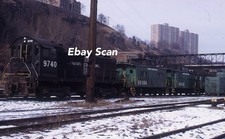 Original 35mm Slide PC Penn Central Railroad Train Caboose Snow 1972 picture