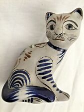 Mexico Mateo Tostado signed Pottery Cat Figure- Tonala Style 5
