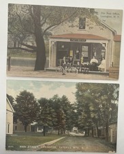 Vintage Postcard Lot of 2 Catskill Mountains Lexington Post Office Main St picture