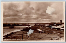Aruba D.W.I. Postcard San Nicolas Harbour Railroad View 1930 Vintage RPPC Photo picture