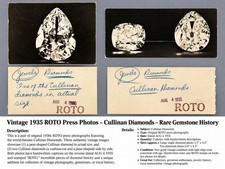 Original 1935 ROTO Press Photos Cullinan Diamonds Vintage Jewellery Archive picture