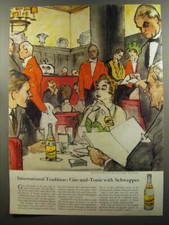 1953 Schweppes Tonic Water Ad - Sketched by Bouche at Jack and Charlie's picture
