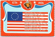 Postcard - The First Official Flag and Original Thirteen States picture