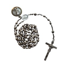 Vintage Sterling Silver Rosary Cross Crucifix Catholic Religion picture