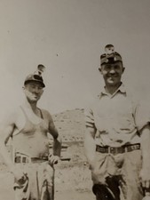 Vtg Original Photograph Real Photo Miners Headlamps USA Black White 2.5x3.5 picture