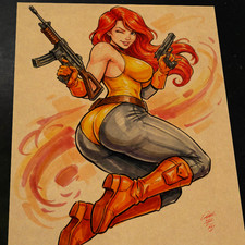 Scarlett G.I. Joe Art Print Signed 8.5x11 | Art by Keyeske picture