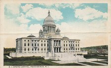 STATE HOUSE CAPITOL BUILDING & GROUNDS POSTCARD PROVIDENCE RI RHODE ISLAND 1910s picture
