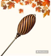 Long Simple HATPIN with FALL  Colors Fashion Bead on Gold Finish Setting - 10 in picture