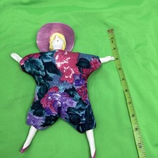 VTG Poupee Millet Cerri Art Doll Hat Signed Handmade France Figurine w/ Hat 10