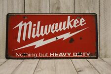 Milwaukee Tools License Plate Tin Sign Poster Hardware Store Garage Man Cave  picture