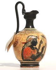 Greek black-figure Ceramic Vase Pot Pottery Painting Greek God Apollo 6.7inches picture