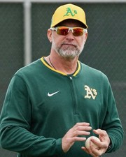 MARK KOTSAY 8x10 PHOTO #3 OAKLAND ATHLETICS MANAGER WM picture