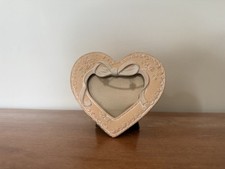 Vintage 80s Terragrafics Terracotta Heart Ribbons Picture Frame picture