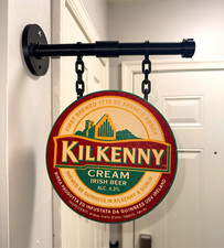 Kilkenny Cream Irish Beer Round Hanging Sign – Breweriana Wall Display picture