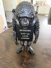 Banksy Brandalism Monkey Sign Figure Reverse Version BLACK picture