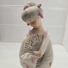 Vintage Bisque Porcelain Geisha Figurine 9.5