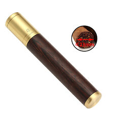 Galiner Golden Wood Stainless Steel 1CT Travel Cigar Tube Humidor Humidity Gift picture