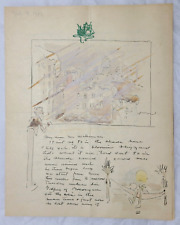 1907 John Alonzo Williams(1869–1951) Illustrated letter to Author Nixon Waterman picture