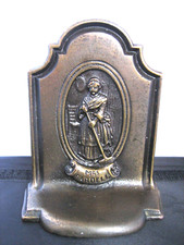 MRS BARDELL vintage hand made in England heavy brass bookend (Ro No. 700450) picture