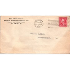 1921 Madison Spinning Co Philadelphia PA Postal Cover Envelope TG7-PC1 picture