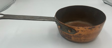 Vintage Hammered Copper Saucepan  with Riveted Metal Handle picture