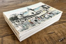 VINTAGE SET OF 92 UNPOSTED FRENCH POSTCARDS CIRCA 1900's (1919) 4 COLOR TINTED picture