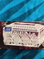 Cristal dArques Fontenay Clear Cut Crystal Rectangular Trinket Box(name on Box) picture