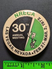 Vintage 1972 Rural Electric NRECA Las Vegas Pinback Pin picture